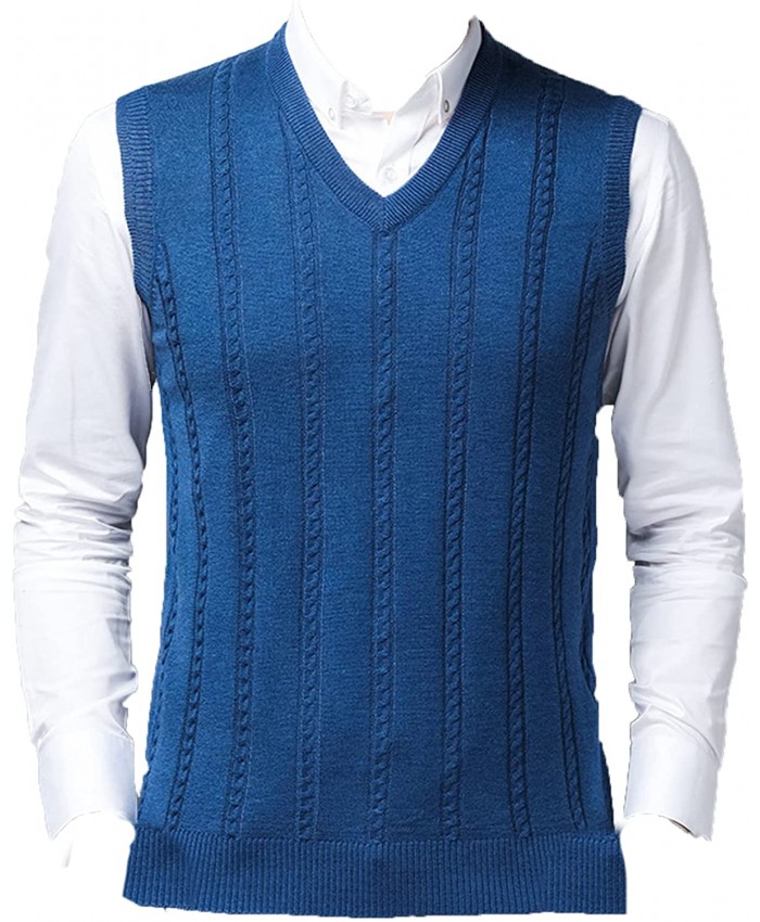 Men's Winter Sweater Pullover Vest Thin Casual Loose Waistcoat for Young Men Solid Color V-Neck Cardigan Vest Men's