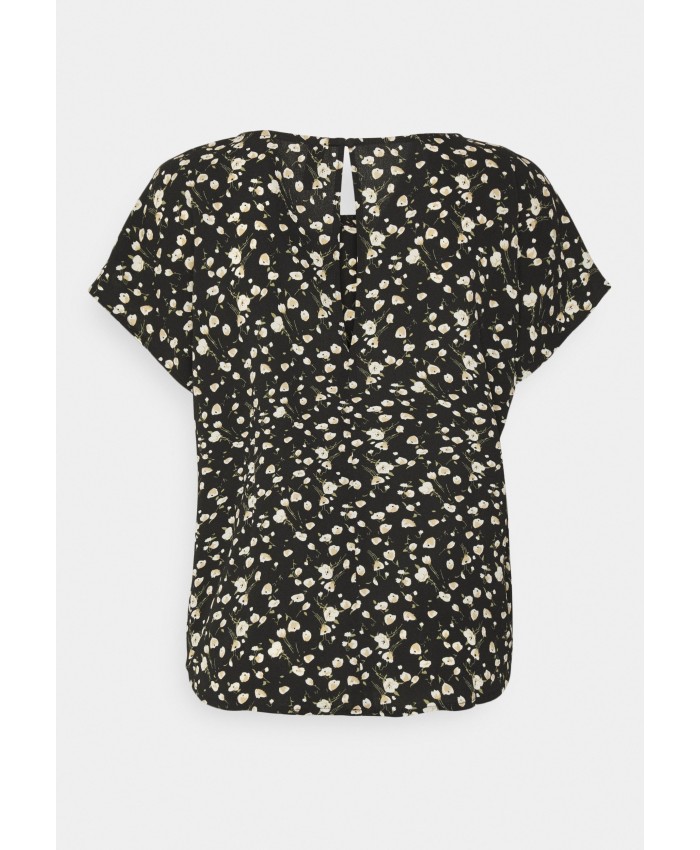 Ladies Top Series Blouses | JDY Petite JDYPIPER - Blouse - black/new wheat and white tulips/black JD421E00G-Q11