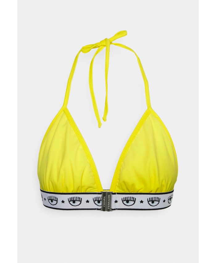 Ladies Bikini Collection Bikini Tops | CHIARA FERRAGNI SWIM ICONIC LOGOMANIA TRIANGOLO - Bikini top - giallo/yellow CHV81J003-E11