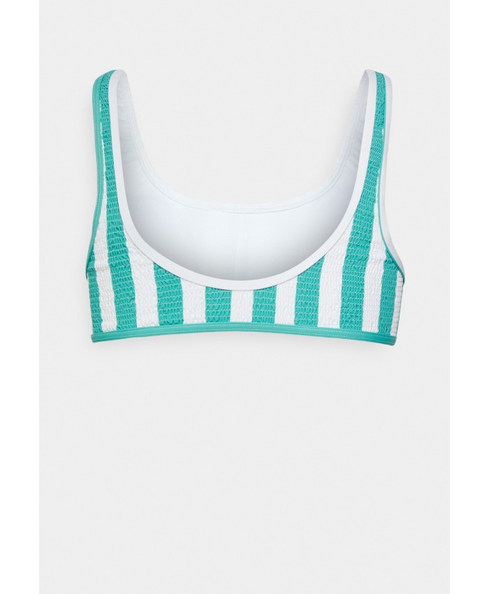 Ladies Bikini Collection Bikini Tops | Roxy BRALETTE SMOCK - Bikini top - sea blue/white/green RO581J08M-M11