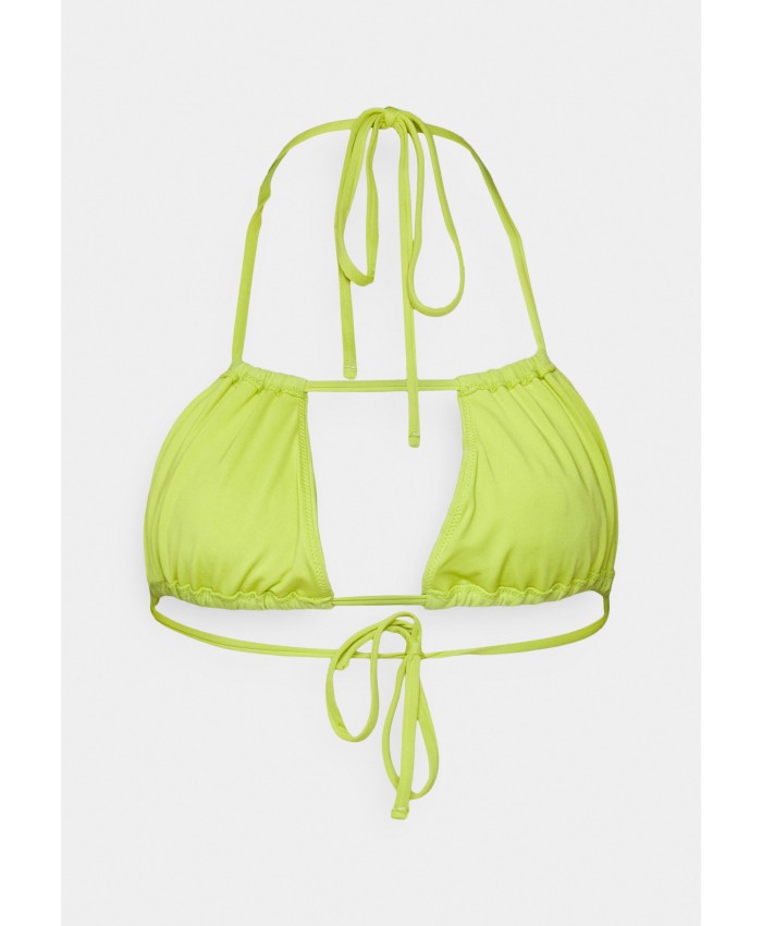 Ladies Bikini Collection Bikini Tops | Weekday BREEZE SWIM - Bikini top - bright green flower/green WEB81J022-M11