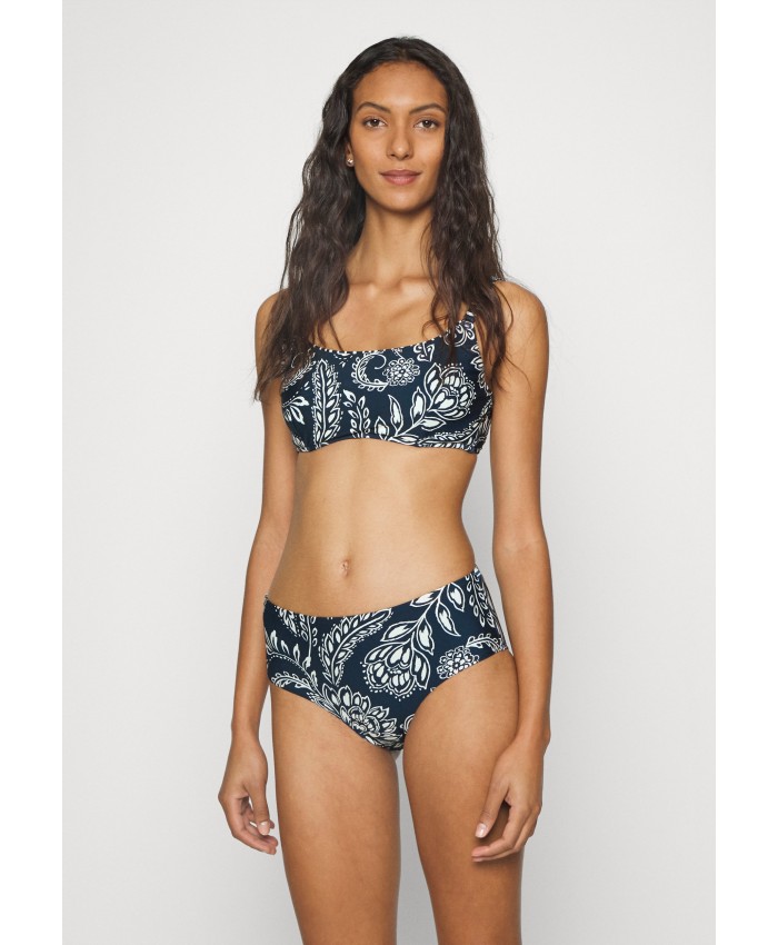 Ladies Bikini Collection Bikini Bottoms | Seafolly FOLKLORE WIDE SIDE RETRO - Bikini bottoms - true navy/dark blue S1981I08G-K11