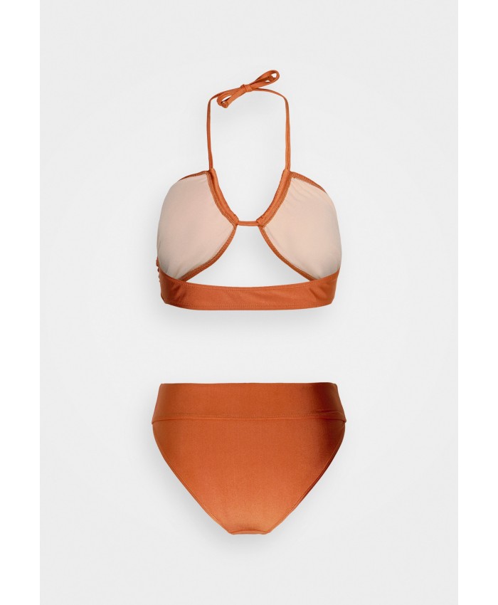 Ladies Bikini Collection Bikini Sets | Cotton On Body FLOSS TOP HIGHWAISTED CHEEKY BOTTOM - Bikini - hazelnut shimmer/brown C1R81L01Y-Q11