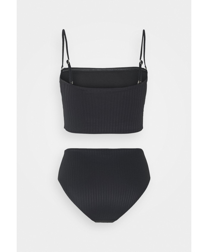 Ladies Bikini Collection Bikini Sets | Cotton On Body LONGLINE BANDEAU HIGHWAISTED FULL BIKINI SET - Bikini - black/lilac C1R81L00O-Q11