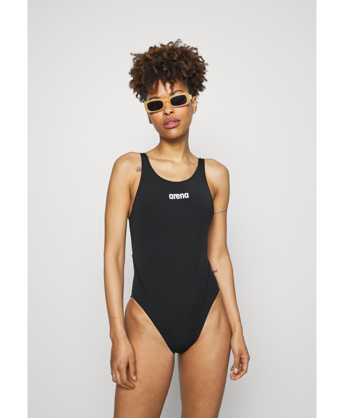Ladies Bikini Collection Swimsuits | Arena SOLID SWIM TECH HIGH - Swimsuit - black/white/black A1581G02J-Q12