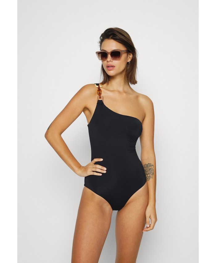 Ladies Bikini Collection Swimsuits | Seafolly BELIZE ONE SHOULDER ONE PIECE - Swimsuit - black S1981G05O-Q11