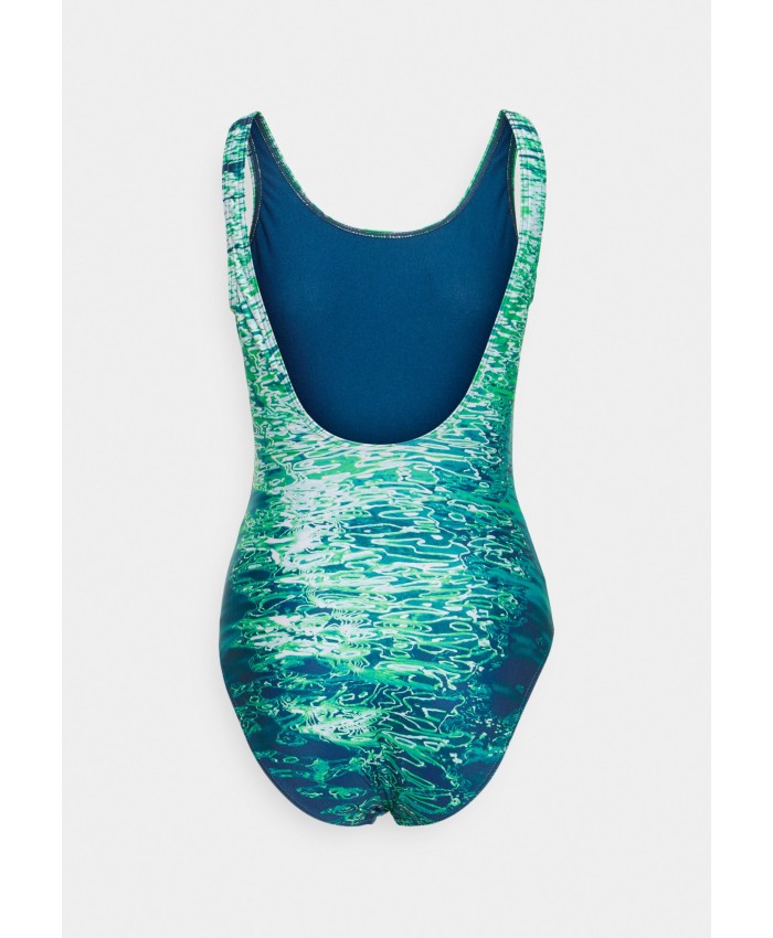Ladies Bikini Collection Swimsuits | Speedo DIGI - Swimsuit - ripple petrol/absinthe/white/blue 1SP81G04P-K11