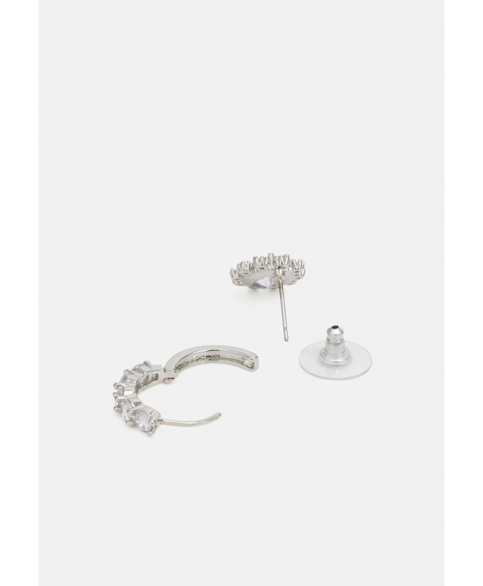 Women's Accessories Earrings | ALDO KESSA 3 PACK - Earrings - clear on/silver-coloured A0151L0V9-D11