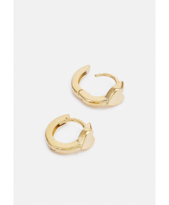 Women's Accessories Earrings | Orelia MINI HEART STATIONED HUGGIE HOOPS - Earrings - pale gold-coloured/gold-coloured RL651L0DI-F11