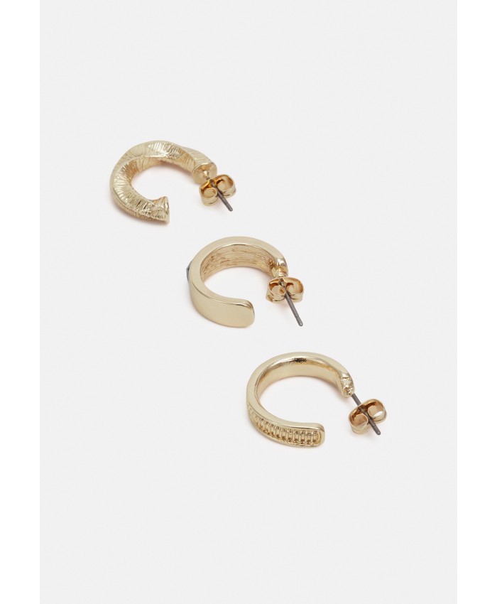 Women's Accessories Earrings | Pieces PCDORIT HOOP EARRINGS 3 PACK - Earrings - gold-coloured PE351L1E6-F11