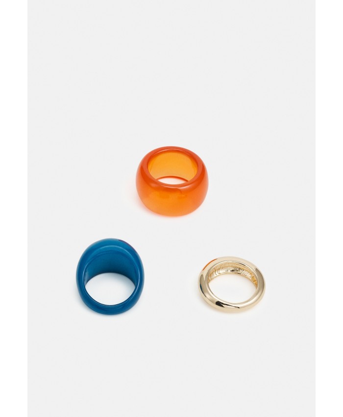 Women's Accessories Rings | Monki 3 PACK - Ring - orange bright/multi-coloured MOQ51L02M-T11