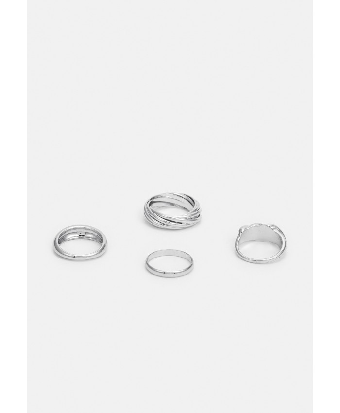 Women's Accessories Rings | Monki 4 PACK - Ring - silver-coloured MOQ51L02R-D11