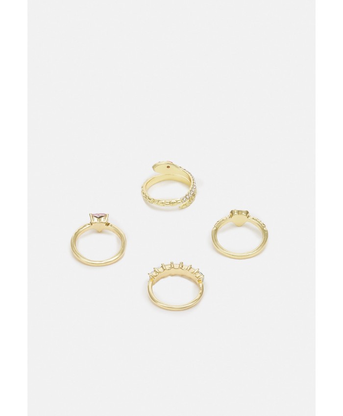 Women's Accessories Rings | Pieces PCEVERLEY 4 PACK - Ring - gold-coloured PE351L1DF-F11
