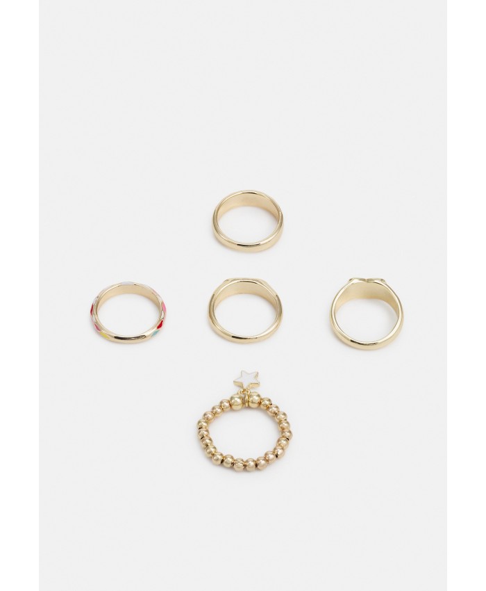 Women's Accessories Rings | Pieces PCGILIAN 5 PACK - Ring - gold-coloured/multi/gold-coloured PE351L1OE-F11