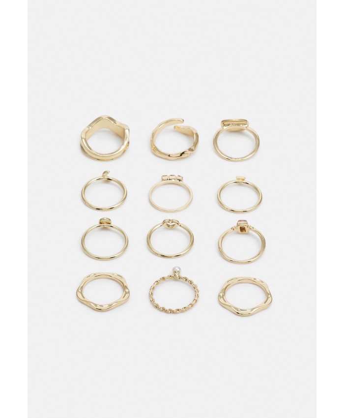 Women's Accessories Rings | Pieces PCGRETHE 12 PACK - Ring - gold-coloured/multi/gold-coloured PE351L1OR-F11