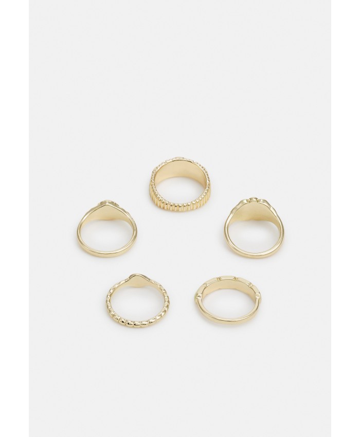 Women's Accessories Rings | Pieces PCTUNI 6 PACK - Ring - gold-coloured/multi/gold-coloured PE351L1IC-F11