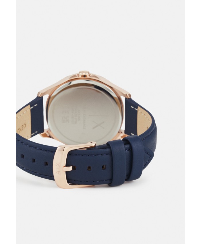 Women's Accessories Watches | Armani Exchange LADY HAMPTON - Watch - roségold-coloured/dark blue ARC51M038-K11