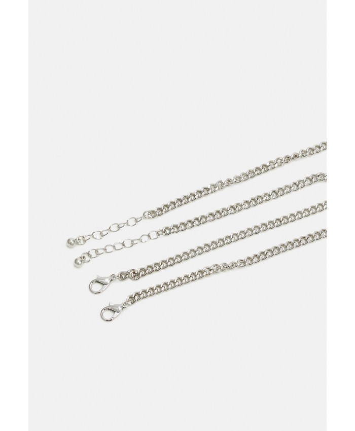 Women's Accessories Necklaces | Jack & Jones JACCHAIN NECKLACE AND BRACELET SET - Necklace - silver coloured/silver-coloured JA252L00N-D11