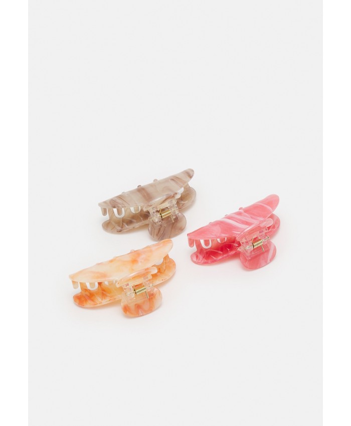 Women's Accessories Hair Accessories | Pieces PCVINI HAIRSHARK 3 PACK - Hair styling accessory - apricot cream/prism pink/multi-coloured PE351L1QR-T11
