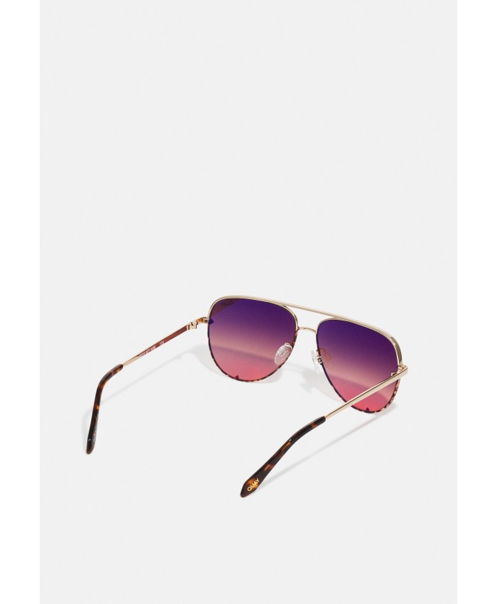 Women's Accessories Sunglasses | QUAY AUSTRALIA HIGH KEY MINI UNISEX - Sunglasses - gold-coloured/brown/maroon/gold-coloured Q0154K01D-F11