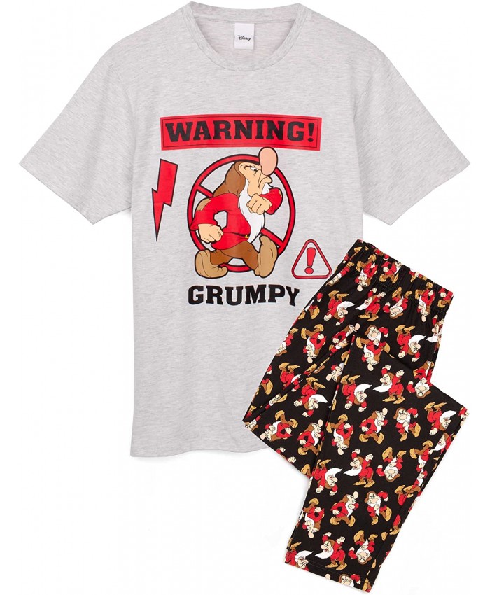 Disney Grumpy Mens Pyjamas Dwarf Character Novelty PJ Set
