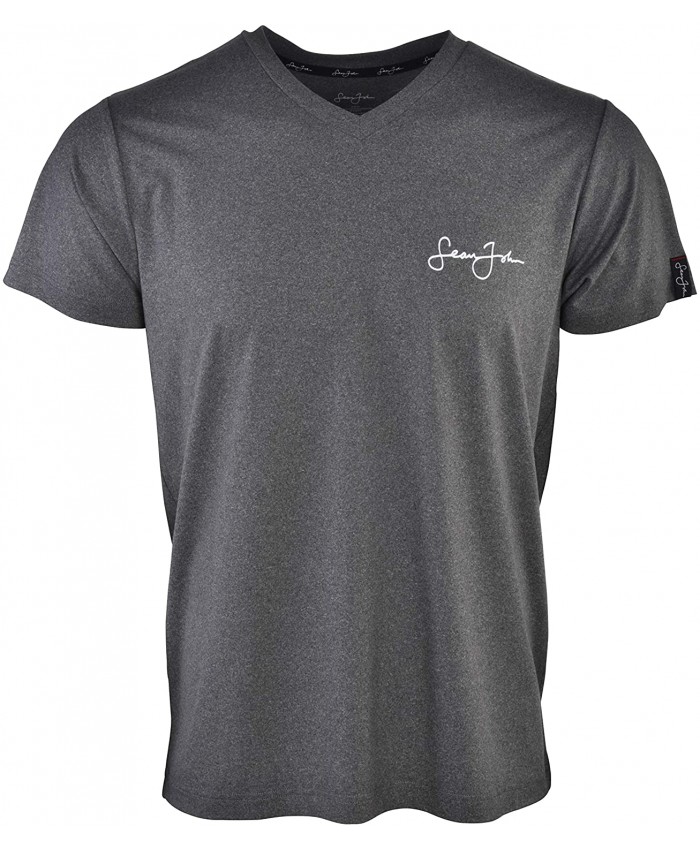 Sean John Mens Lounge Shirt Jersey V-Neck T Shirt Spandex Polyester Blend Sleep Pajama